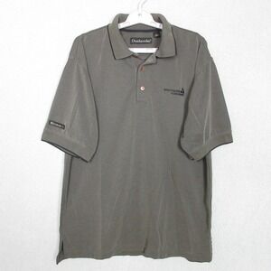 Dunbrooke Southern Company Mens Golf Polo Shirt Large Short Sleeve Gray Textured